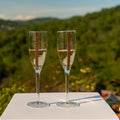 Sparkling wine goblet couple